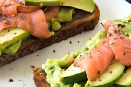 Nutritious Delight: Avocado & Salmon Toast on Whole Grain