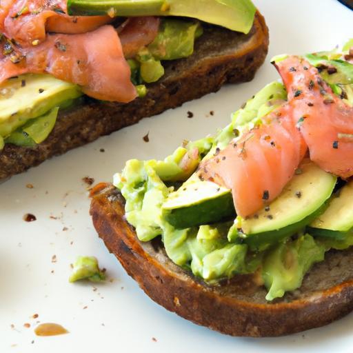 Nutritious Delight: Avocado & Salmon Toast on Whole Grain