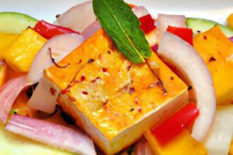 Tropical Twist: Mango Habanero Ceviche with Tofu Delight