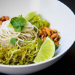 Zesty Chimichurri Ramen with Seared Tofu & Lime Twist
