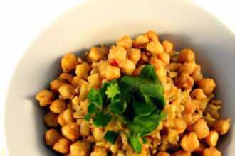Golden Glow: Wholesome Turmeric Chickpea & Barley Bowl