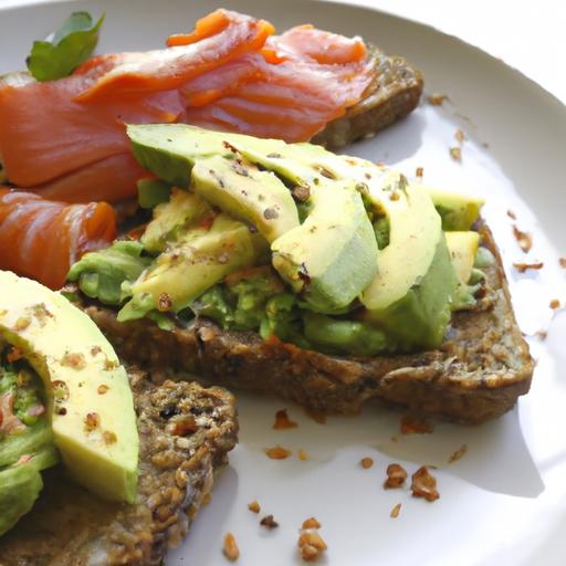 Nutritious Delight: Avocado & Salmon Toast on Whole Grain