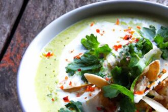 Bold & Creamy: Spicy Peanut Coconut Soup with Tempeh