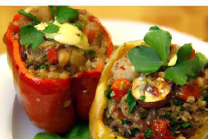Hearty Stuffed Bell Peppers with Quinoa & Black Beans Delight