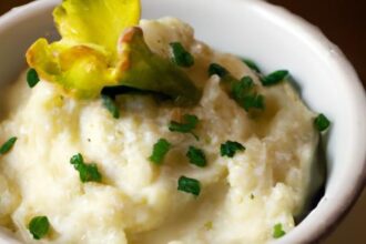 Creamy Cauliflower Mash with Garlic & Chives Delight