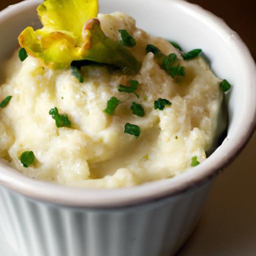 Creamy Cauliflower Mash with Garlic & Chives Delight