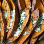 Za’atar Roasted Sweet Potatoes with Creamy Tahini Drizzle