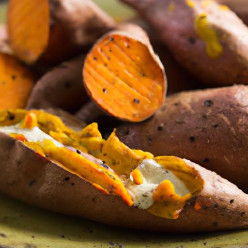 Za'atar Roasted Sweet Potatoes with Creamy Tahini Drizzle