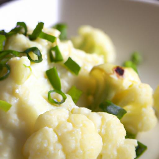 Creamy‌ Cauliflower Mash with Garlic & Chives Delight