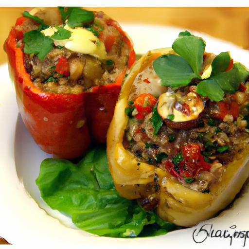 Hearty Stuffed Bell Peppers with Quinoa & Black Beans Delight