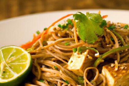 Zesty Cilantro-Lime Soba Noodles with Smoky Chipotle Tofu
