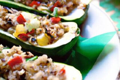 Mediterranean Quinoa-Stuffed Zucchini Boats: A Flavorful Twist