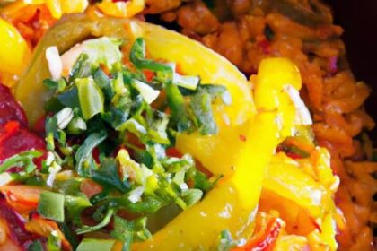 Spicy Fusion Feast: Kimchi Fried Rice in Poblano Peppers