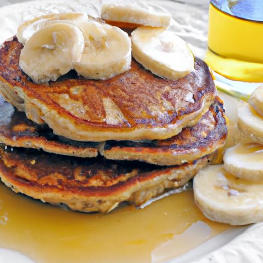 Wholesome Whole Wheat ‌Banana Pancakes Drizzled with Maple