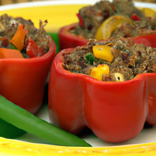 Hearty Stuffed Bell Peppers with Quinoa & Black Beans Delight