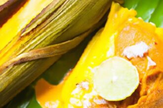 Golden Glow: Turmeric Coconut Tamales with Spicy Mango Sauce