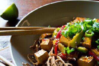 Zesty Cilantro-Lime Soba Noodles with Spicy Chipotle Tofu