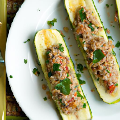Mediterranean Quinoa-Stuffed Zucchini Boats: A Healthy Delight