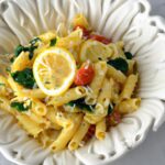 Bright & Zesty: Lemon Garlic Pasta with Spinach & Tomatoes