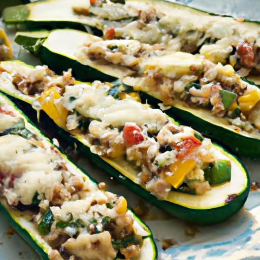 Mediterranean Quinoa-Stuffed Zucchini Boats: A Healthy Delight