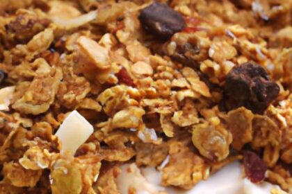Crunchy Homemade Granola with Nuts & Coconut Flakes
