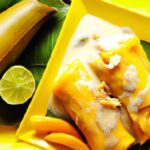 Golden Turmeric Coconut Tamales with Zesty Mango Sauce