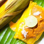 Golden Glow: Turmeric Coconut Tamales with Spicy Mango Sauce