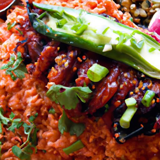 Spice Meets Tradition: Kimchi Fried Rice-Stuffed Poblanos