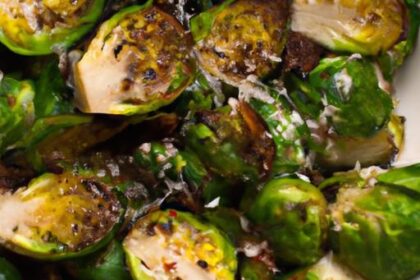 Crispy Smashed Brussels Sprouts with Balsamic & Parmesan Flair