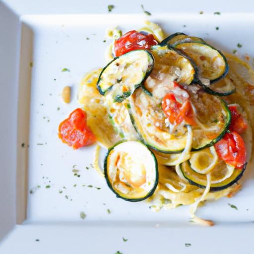 Fresh ⁣Zucchini ⁤&‌ Tomato Pasta⁤ Drizzled with Olive Oil Bliss
