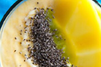 Tropical Twist: Thick Mango Pineapple Smoothie with Chia