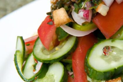 Fresh Flavors Unveiled: Crafting Tomato Cucumber Fattoush