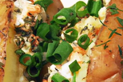 Hearty Baked Potatoes Stuffed with Cottage Cheese & Herbs