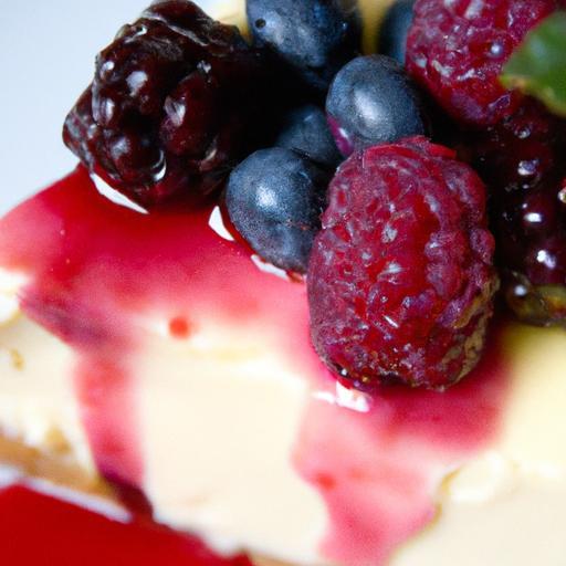 Creamy Greek Yogurt Cheesecake with Vibrant Berry Topping