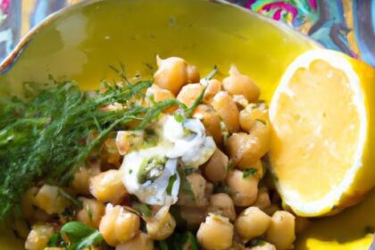 Zesty Warm Chickpea Salad with Lemon & Fresh Dill Twist