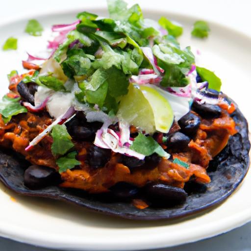 Kimchi Tostadas Meet Black Bean Purée: A Flavor Fusion Fiesta