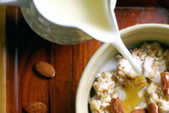 Cozy Warm Oatmeal with Almond Milk & Sweet Honey Glow