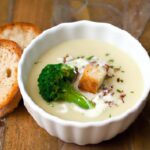 Creamy Broccoli Cheddar Soup Paired with Perfect Crusty Bread
