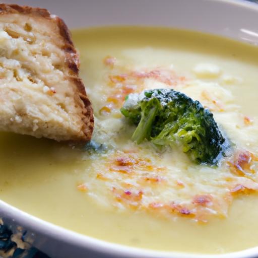 Creamy​ Broccoli cheddar ‍Soup Paired⁢ with Perfect Crusty Bread