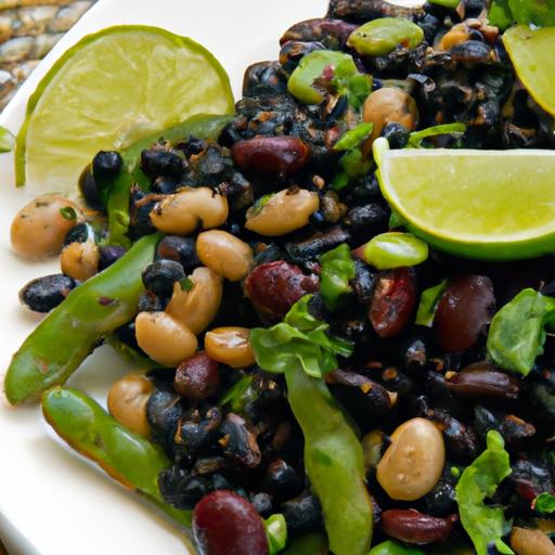 Zesty Edamame & Black Bean Salad with Tangy Lime Vinaigrette
