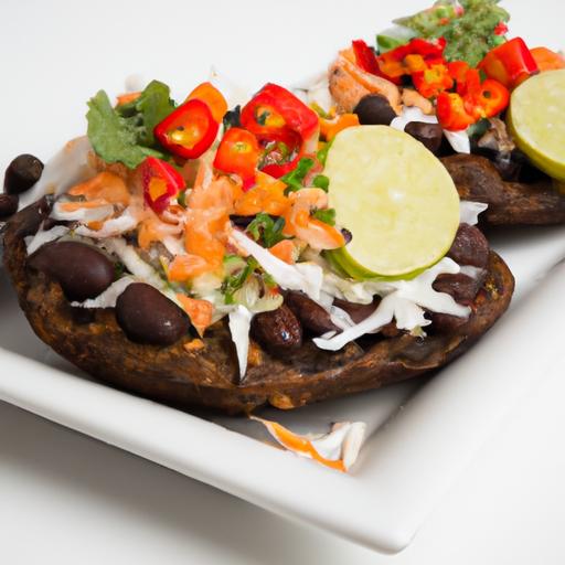 Kimchi Tostadas Meet black Bean Purée: A Flavor Fusion Fiesta