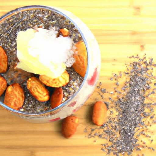 Nutritious Chia Pudding with Almond butter & Hemp Seeds Boost
