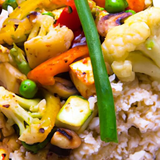Vibrant Cauliflower Rice Stir-Fry: Tofu & Veggie Delight