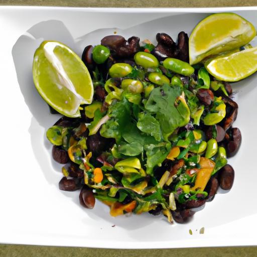 Zesty Edamame & Black Bean Salad with Tangy Lime Vinaigrette