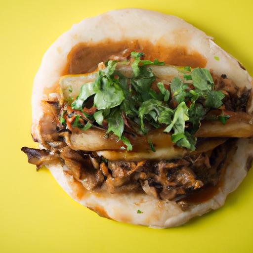 Hoisin Pulled Pork Arepas with Pickled Daikon Twist