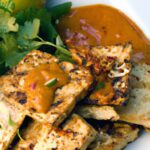 Zesty Chili-Lime Tempeh Satay with Creamy Peanut Dip