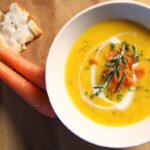 Velvety Carrot & Ginger Soup with Creamy Coconut Milk