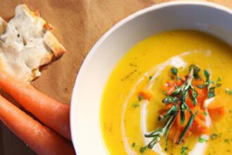 Velvety Carrot & Ginger Soup with Creamy Coconut Milk