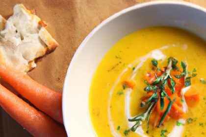 Velvety Carrot & Ginger Soup with Creamy Coconut Milk