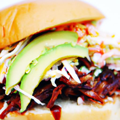 Gochujang BBQ Jackfruit Sliders with Creamy Avocado Slaw